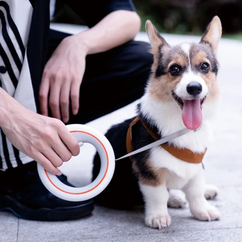 Retractable Leash Anti-Slip Handle One-handed Brake