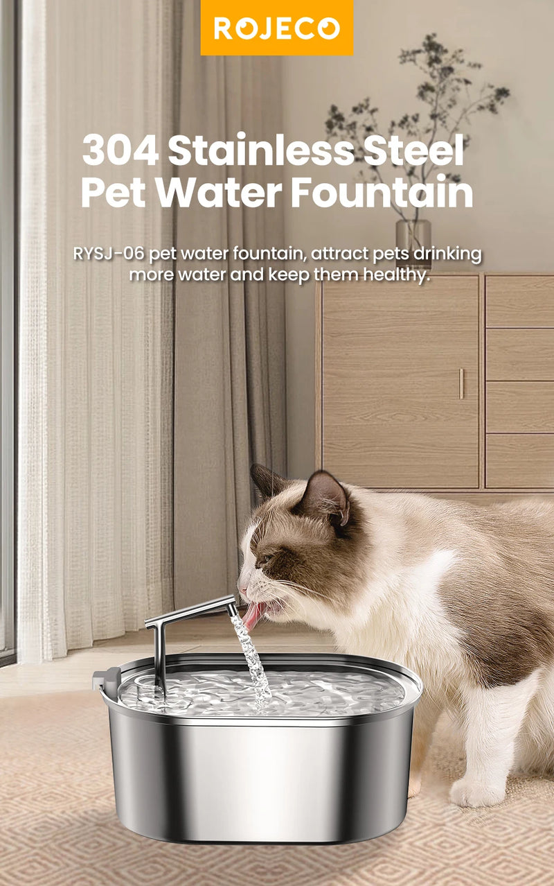 Stainless Steel Cat Water Fountain Automatic