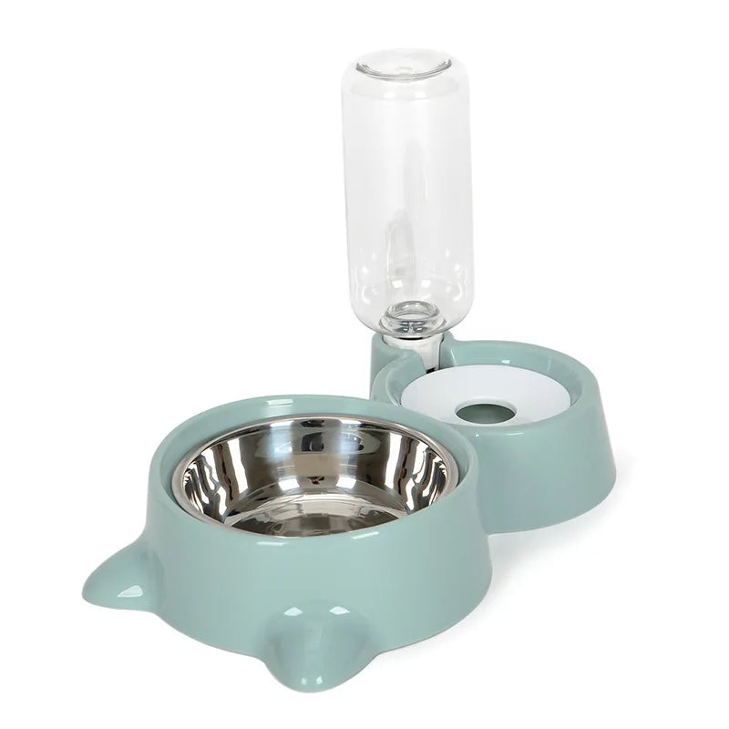 New 2-in-1 Cat Bowl Water Food Dispenser