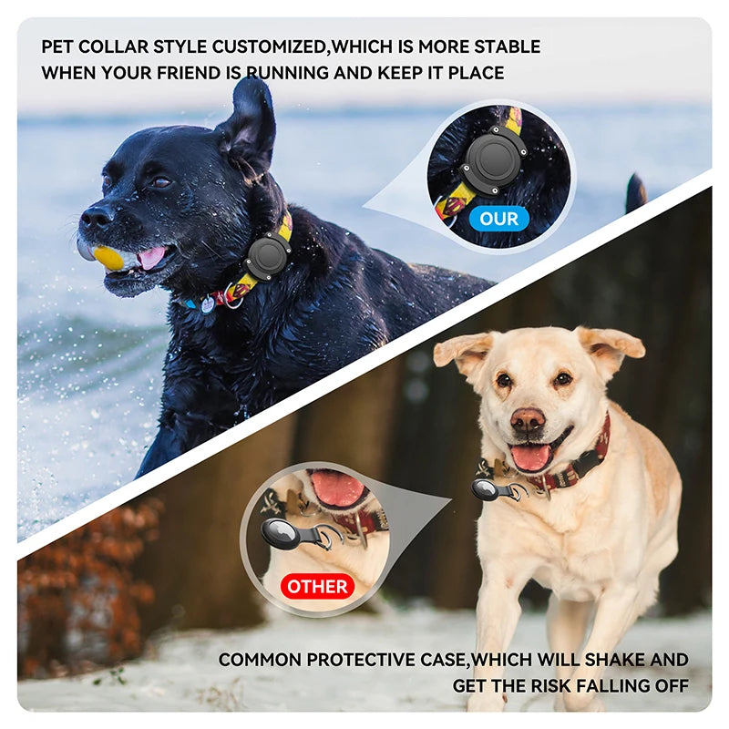 Waterproof Apple AirTag Case Dog Collar Holder for Large Pets