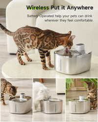 4L Wireless Cat Water Fountain Auto Sensor Drinking Fountain