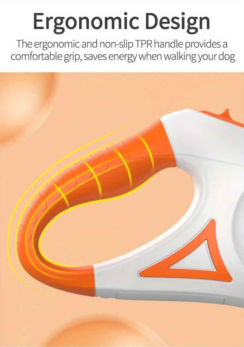 5M/16FT Automatic Retractable Dog Leash With LED Flash Light