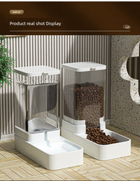 Automatic Pet Feeder Integrated Cat & Dog Water Fountain