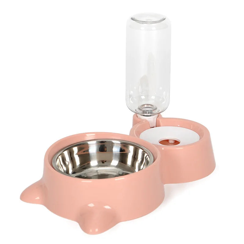 New 2-in-1 Cat Bowl Water Food Dispenser