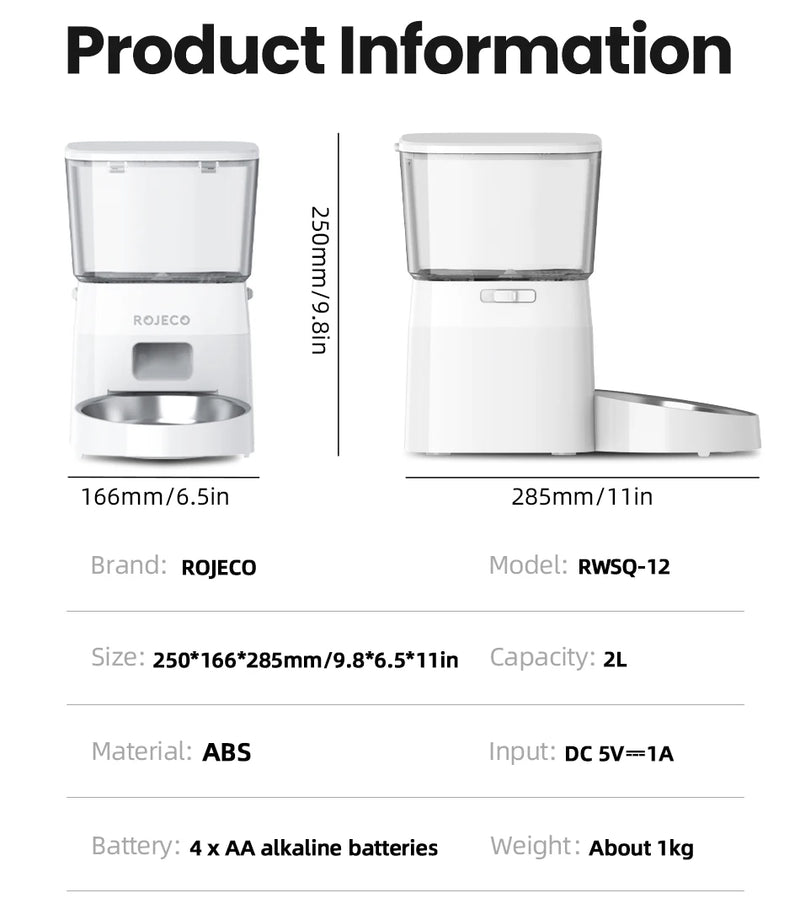 2L Automatic Pet Feeder WIFI Smart