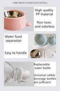 New 2-in-1 Cat Bowl Water Food Dispenser