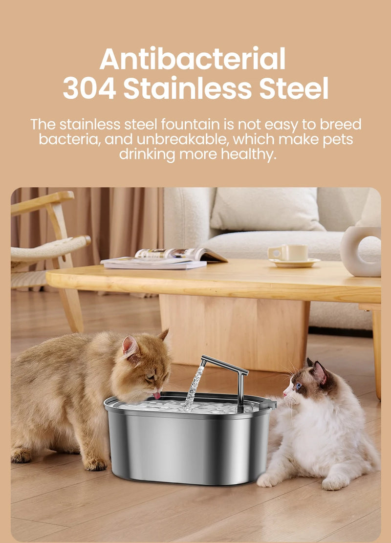 Stainless Steel Cat Water Fountain Automatic