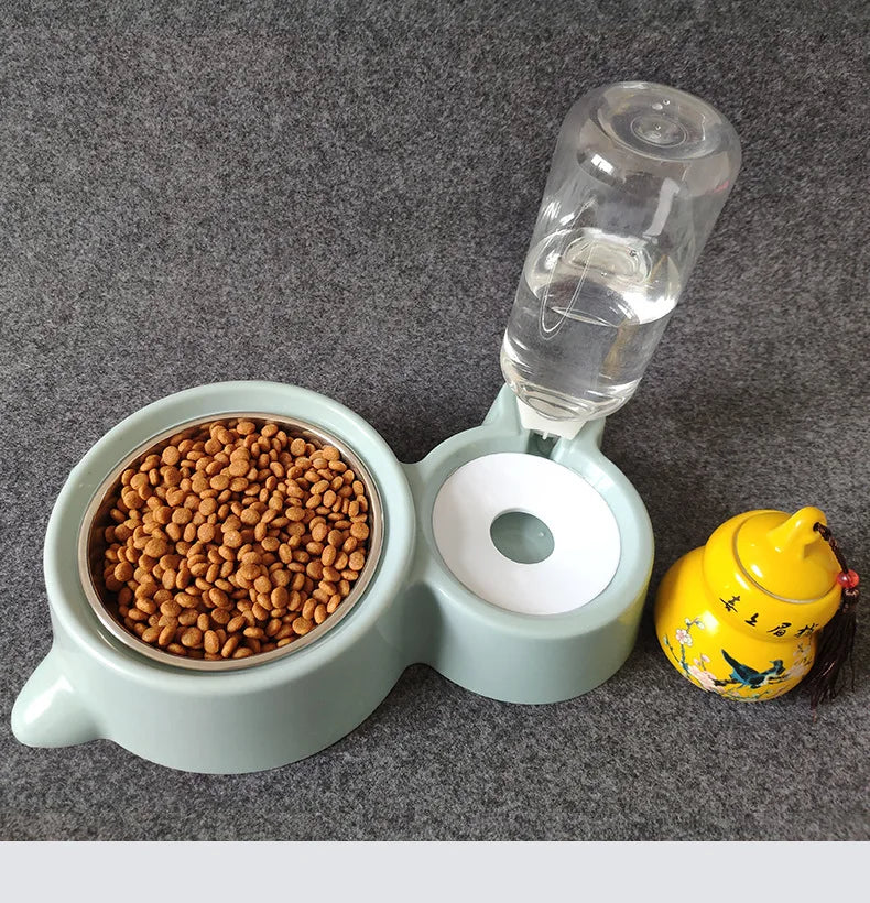 New 2-in-1 Cat Bowl Water Food Dispenser