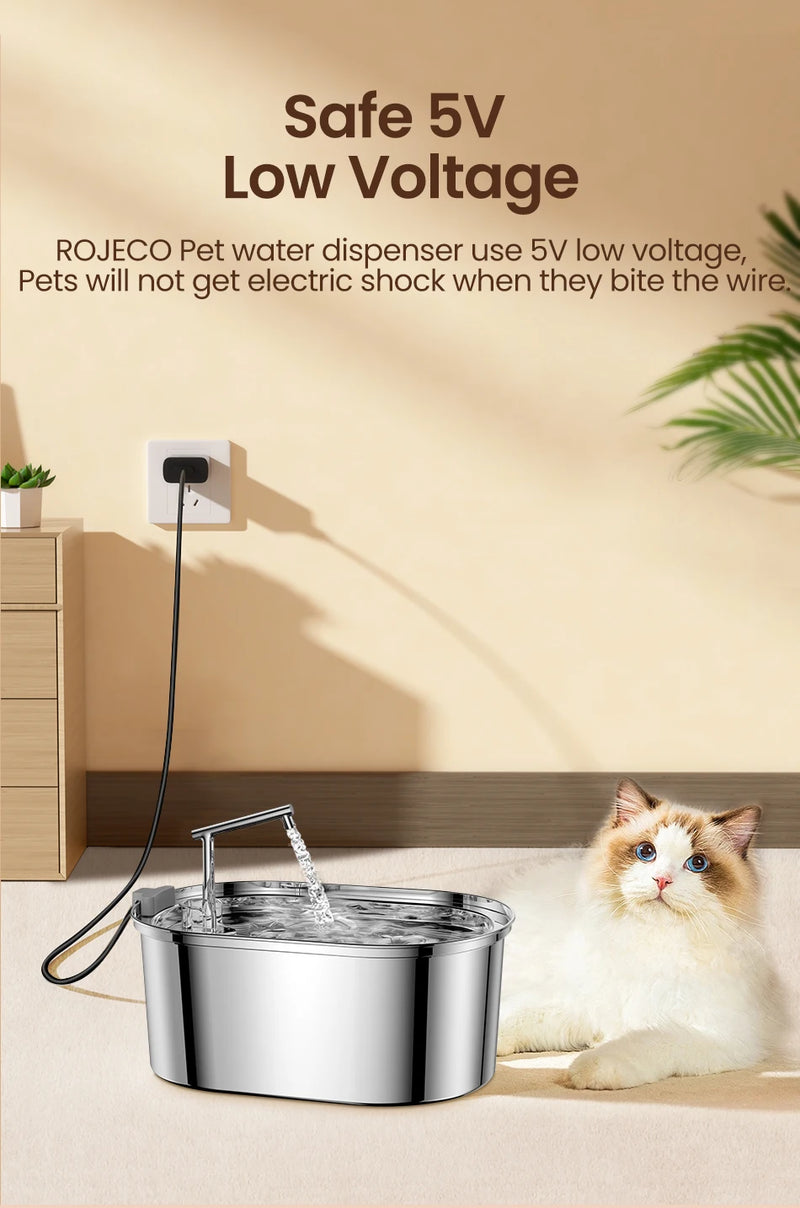 Stainless Steel Cat Water Fountain Automatic